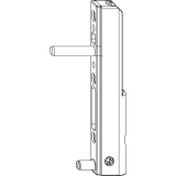 MACO Ecklagerband PVC, mit 5 mm Tragezapfen L=23 mm, 120 kg, wei (206584)