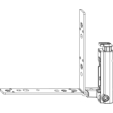 MACO Falzecklagerband TO mit V, 12/18-9 mm, links, 130 kg, silber (52395)