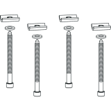 MACO Fiber-Therm Eckverbinder-Befestigungsset unten, Stahl verzinkt (101341)