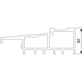 MACO Fiber-Therm Bodenschwelle Grundk�rper 180, L=6000 mm, silber (465561)