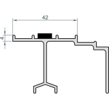 MACO HS F�hrungsschiene oben mit Blende, TS 68 mm, silber, L=3500 mm (N19914)