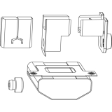 MACO HS Zubeh�r f. F�hrung oben mit Blende, 68/28 mm, Schema A, silber (101751)
