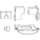 MACO HS Zubeh�r f. F�hrung oben univ. nieder, 68/23, Schema A, schwarz (101313)