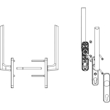 MACO HS Griffgarnitur 12, PZ innen/au�en, TS 79-110 mm, silber (103826)