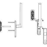 MACO HS Griffgarnitur 12, PZ innen, TS 87-110 mm, Alu silber eloxiert (103820)