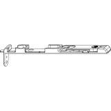 MACO Kantriegel unten, Eurofalz FT 18 mm, 9V, L=170 mm, silber (55167)