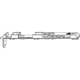 MACO Kantriegel unten, Eurofalz FT 18 mm, 9V, L=170 mm, silber (55167)