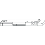 MACO Kippschlieteil rechts, Falzluft 12 mm glatt, Eurofalz 24 mm, 13V (359003)