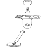 MACO MM Drehsperre verdeckt, sperrbar, Versatz 13 mm, silber (101562)