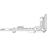 MACO MM Stulpflgelverschluss waagrecht, FFB 230-800 mm, silber (202251)