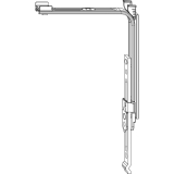 MACO MM Eckumlenkung senkrecht, ohne Zapfen, verlngerbar (222214)