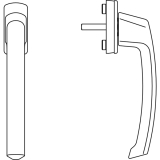 MACO SKB-S/SE/PAS Drehgriff, Vierkant 7x32 mm, Aluminium silber eloxiert