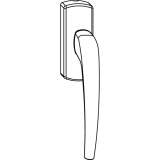 MACO SKB-Z Drehgriff fr Kupplungslasche, links, Aluminium silber eloxiert