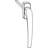MACO SKB-Z Drehgriff innen, VK 8x40 mm, Aluminium wei beschichtet