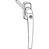 MACO SKB-Z Drehgriff innen, sperrbar, VK 8x40 mm, Aluminium silber eloxiert