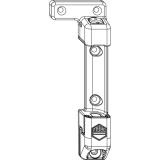 MACO Scherenlager MAMMUT 180 kg, mit 9 mm Tragezapfen, wei, links (212543)