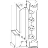 MACO Scherenlager Doppeltopf 4/18-9 mm, 130 kg, links, silber (202542)