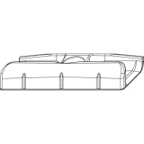 MACO Schlie�teil Falzluft 12 glatt, Eurofalz 24, 13V, Schr�gv. (34934)