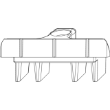 MACO Schlieteil f. gegenberliegende Beschlagsnut, 3-flg. Fenster (34618)