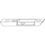 MACO Schlieteil iS, Falzluft 4 mm, Versatz 9 mm, rechts, silber (96565)