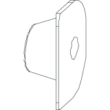 MACO Aufsteckhlse f. 3-flg. Fenster f. Verschlusszapfen (94031)