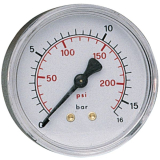 Druckluft Manometer 40 mm 0 - 10 bar mit Auengewinde hinten 1/8\"