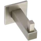 Mantelhaken Tikal mit Platte 35 x 35 mm, H 39 mm, T mm, Edelstahl geb�rstet