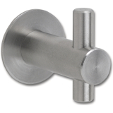 Mantelhaken Inti mit Platte � 30 mm, Tiefe 42 mm, Edelstahl geb�rstet