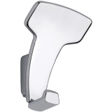 Mantelhaken Epsilon Breite 27 mm, Hhe 37 mm, ZN verchromt poliert