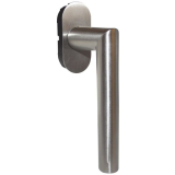 MARCHESI Fenstergriff GEHRUNG - flachb�ndig m. Rast., VK 7 x 23, Edst. matt