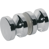 Duscht�rknopf DTKL 10, beidseitig, 32 mm, Messing verchromt poliert