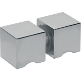 Duscht�rknopf DTKL 20, beidseitig, 30 x 30 x 30 mm, Messing verchromt poliert