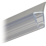 Dichtprofil seitlich mit Lippe fr 6 - 8 mm, Lnge 2010 mm, transparent