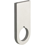 Schrankrohrlager Mittelst�ck zu Schrankrohr rund, Aluminium silberfarbig