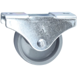 M�bel-Bockrolle 45x17 mm, Kunststoff-Rad grau