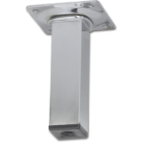 Mbelfu Quadratrohr 25x25 mm, Lnge 700 mm, Stahl schwarz