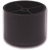 Mbelgleiter starr mit Anschraubplatte  50 mm, Hhe 30 mm, Kunststoff schwarz