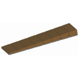 M�belkeil, L�nge 100 mm, Breite 20 mm, Kunststoff braun