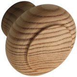 Knopf Hylas � 40 mm, Tiefe 25 mm, Kiefer roh