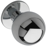 Knopf Isse � 20 mm, Tiefe 27 mm, Messing vernickelt matt