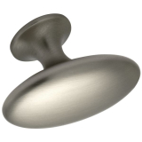 M�belknopf OVAL Simple B60, Zinkdruckguss Edelstahl Effekt