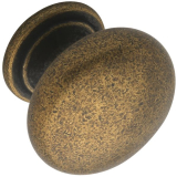 Knopf Omaha � 33 mm, Tiefe 27 mm, ZN altmessing br�niert