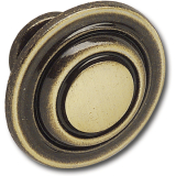 Knopf Mondial ohne Platte Knopf-� 35 mm, Tiefe 23 mm, Messing patiniert