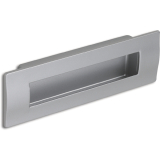 Muschelgriff Camal Breite 161 mm, Einlassma� 155 x 45 mm, ZN alufarbig