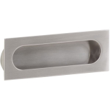 Muschelgriff Azan Breite 125 mm, Einlassma� 121 x 39 mm, ZN Edelstahl Effekt