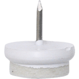 Nagelgleiter mit Filzgleiter und Einschlagstift, rund, 24, KS wei