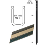 Nagelstreifen NP34 3,1 x 90 mm HBK blank geharzt Papiergebunden 34 Grad
