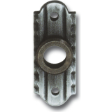 SCHSSWENDER Ovalrosette 28 x 70 mm, Ansatz 18 mm, verzinkt patiniert