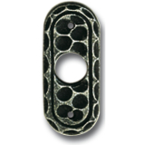 HRTNAGL Ovalrosette 30 x 42 mm, verzinkt schwarz lackiert