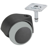 Parkettrolle 50 mm Kunststoff-schwarz